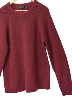 Theory Men's 100% Merino Wool Remy Soft Luster Plus Ribbed Crewneck Sweater XXL